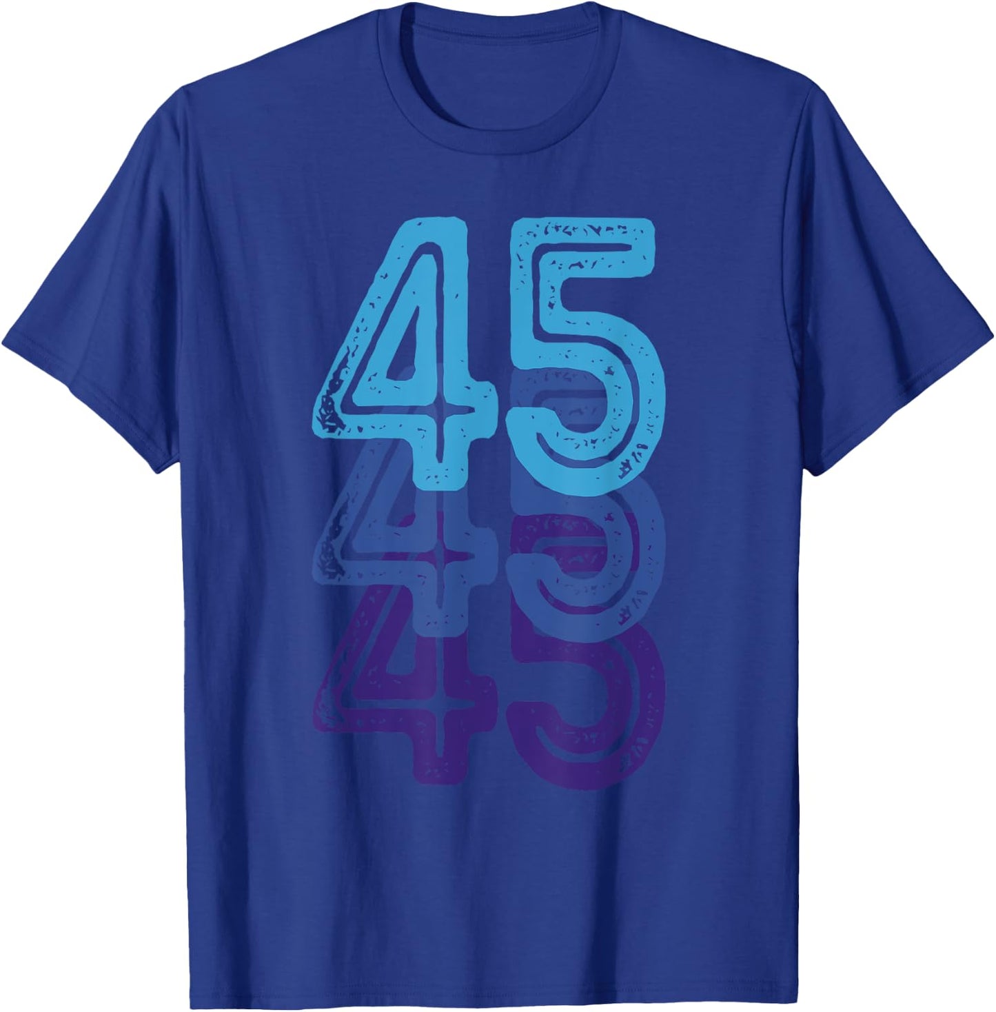 Number 45 Blue Best Classic College Style Birthday Funny T-Shirt - T-Shirt | Royal