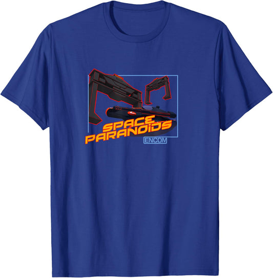 Encom Space Paranoids Game T-Shirt - T-Shirt | Royal