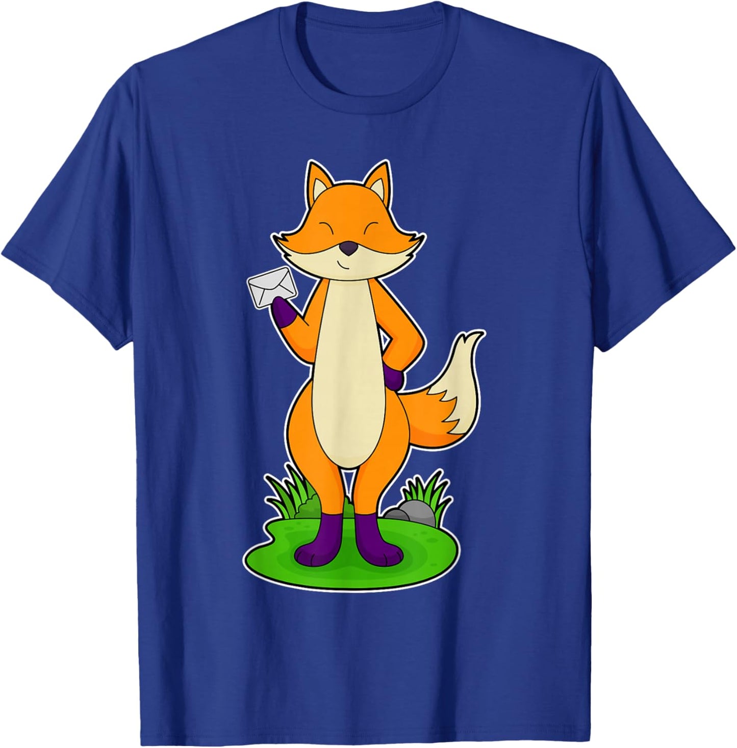 Fox Postman Letter T-Shirt - T-Shirt | Royal
