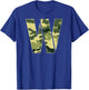 Personalized Camoflauge Letter W Initial | Camo Letter W T-Shirt - T-Shirt | Royal