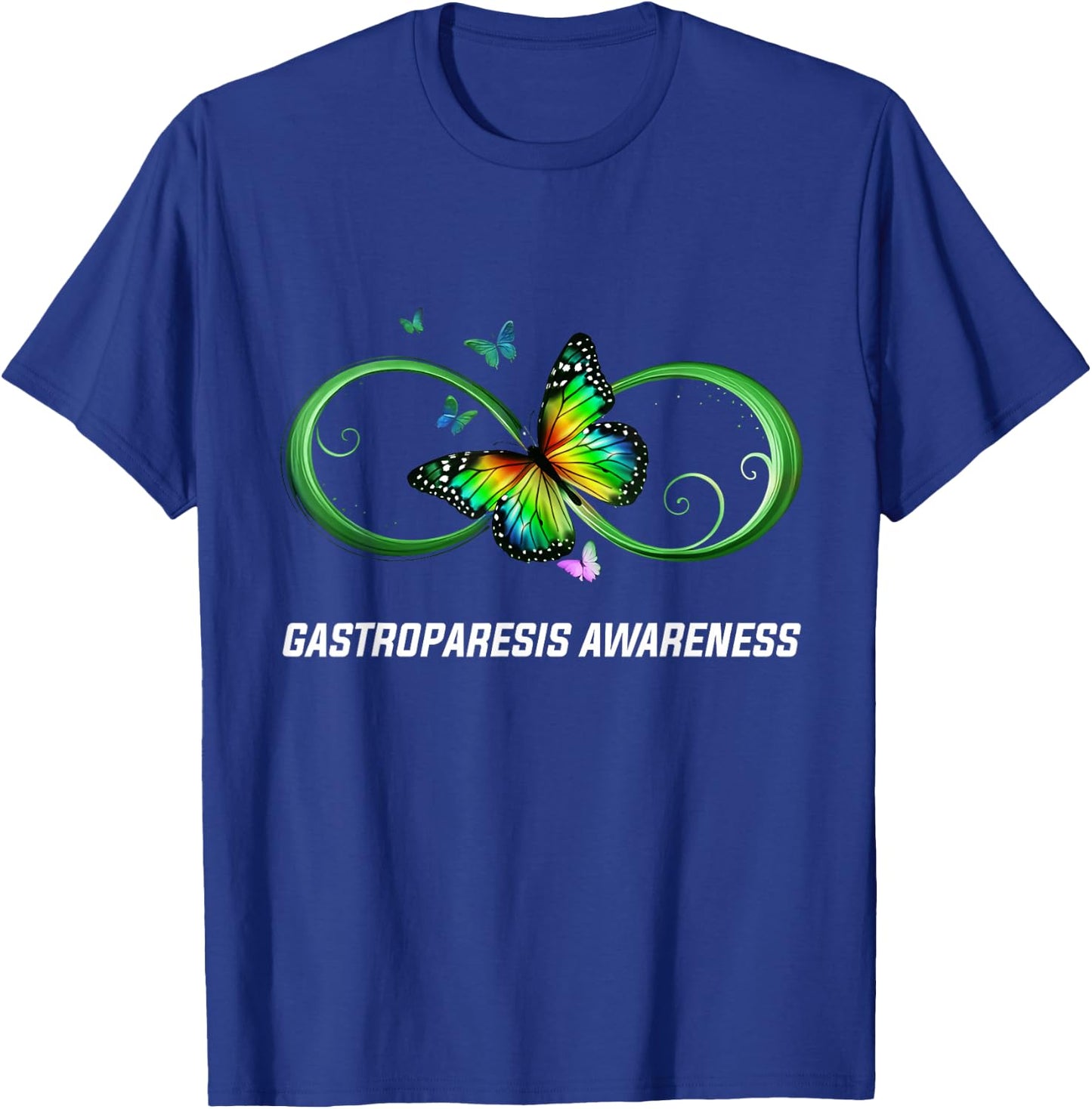 Infinity Butterfly Gastroparesis Awareness T-Shirt - T-Shirt | Royal