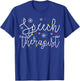 Cute Christmas Speech Therapist X-mas Light Festive SLP T-Shirt - T-Shirt | Royal