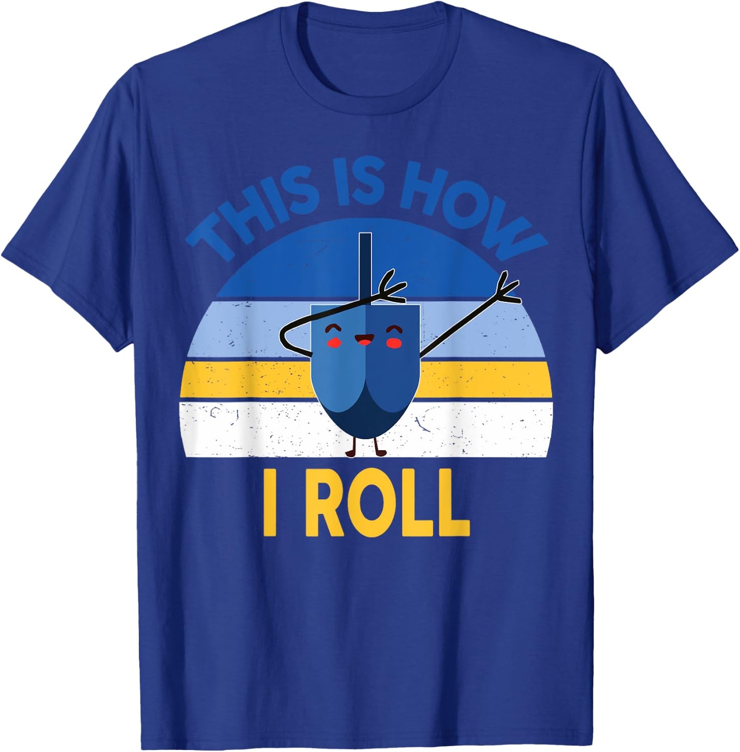 Hanukkah This Is How I Roll Dabbing Kids Toddler Boys Teens T-Shirt - T-Shirt | Royal