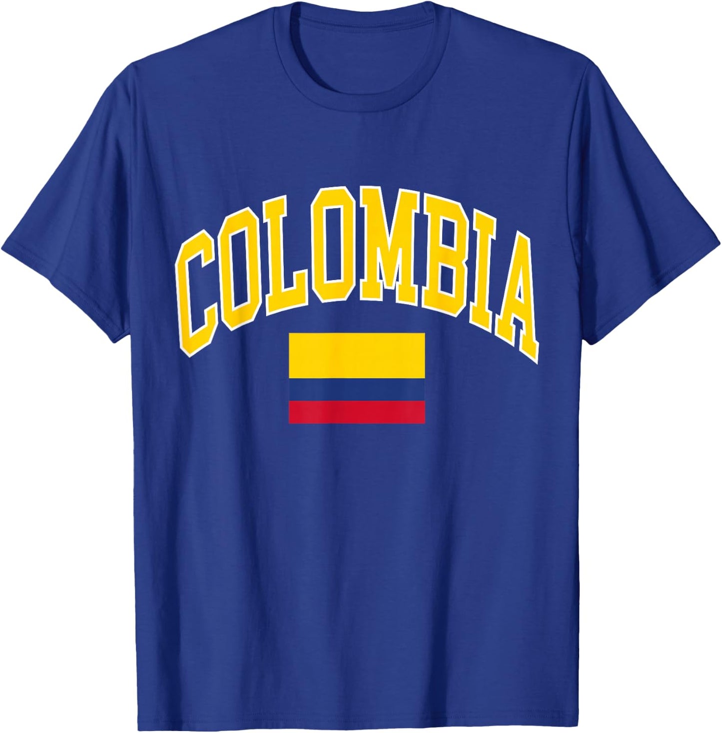 Colombia Designs. Colombia Flag - -Kids, Black, Small, Short Sleeve T-Shirt - T-Shirt | Royal