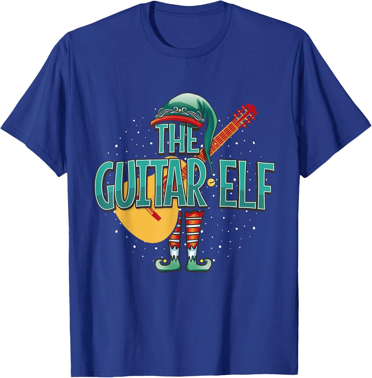 Christmas Guitar Elf for Guitar Player Musician T-Shirt - T-Shirt | Royal