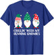 Chilling With My Running Gnomies Runner Funny Gnome Pun Xmas T-Shirt - T-Shirt | Royal