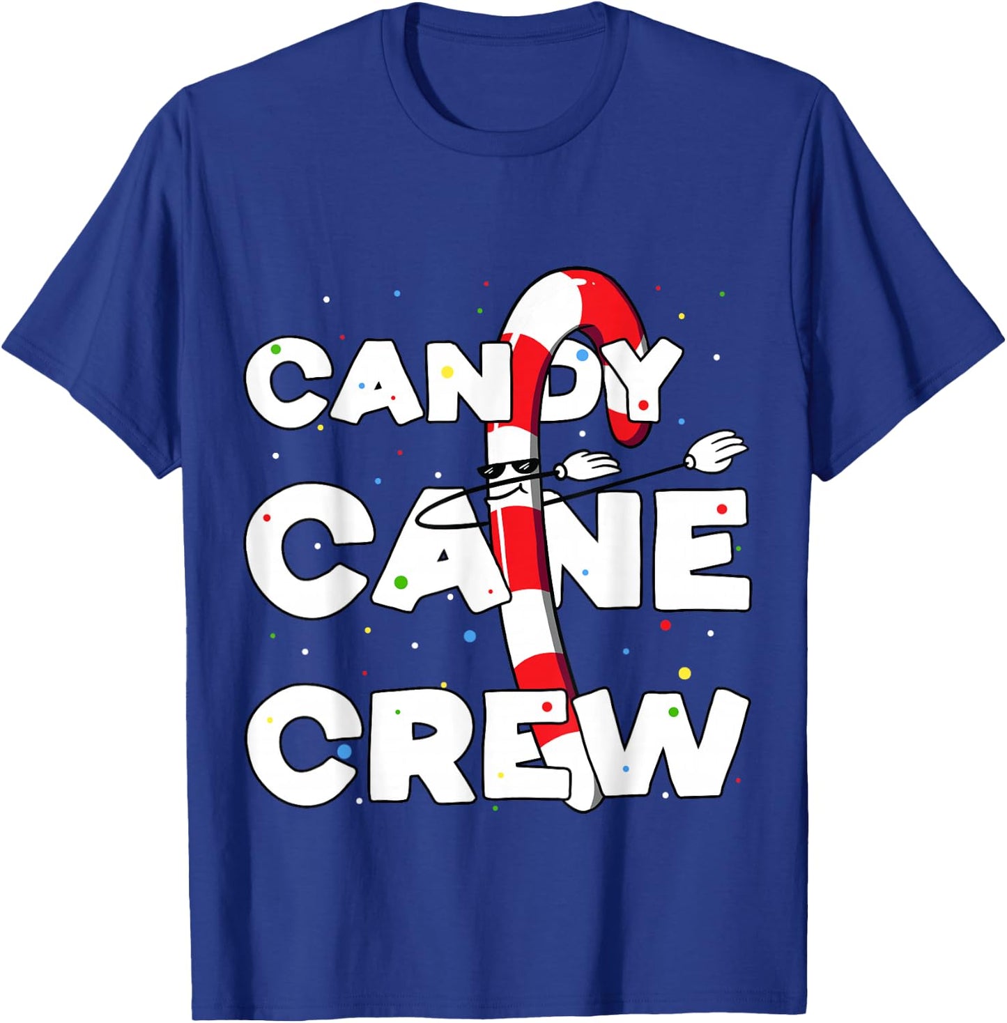 Candy Cane Crew Funny Christmas Candy Lover Dancing Candy T-Shirt - T-Shirt | Royal