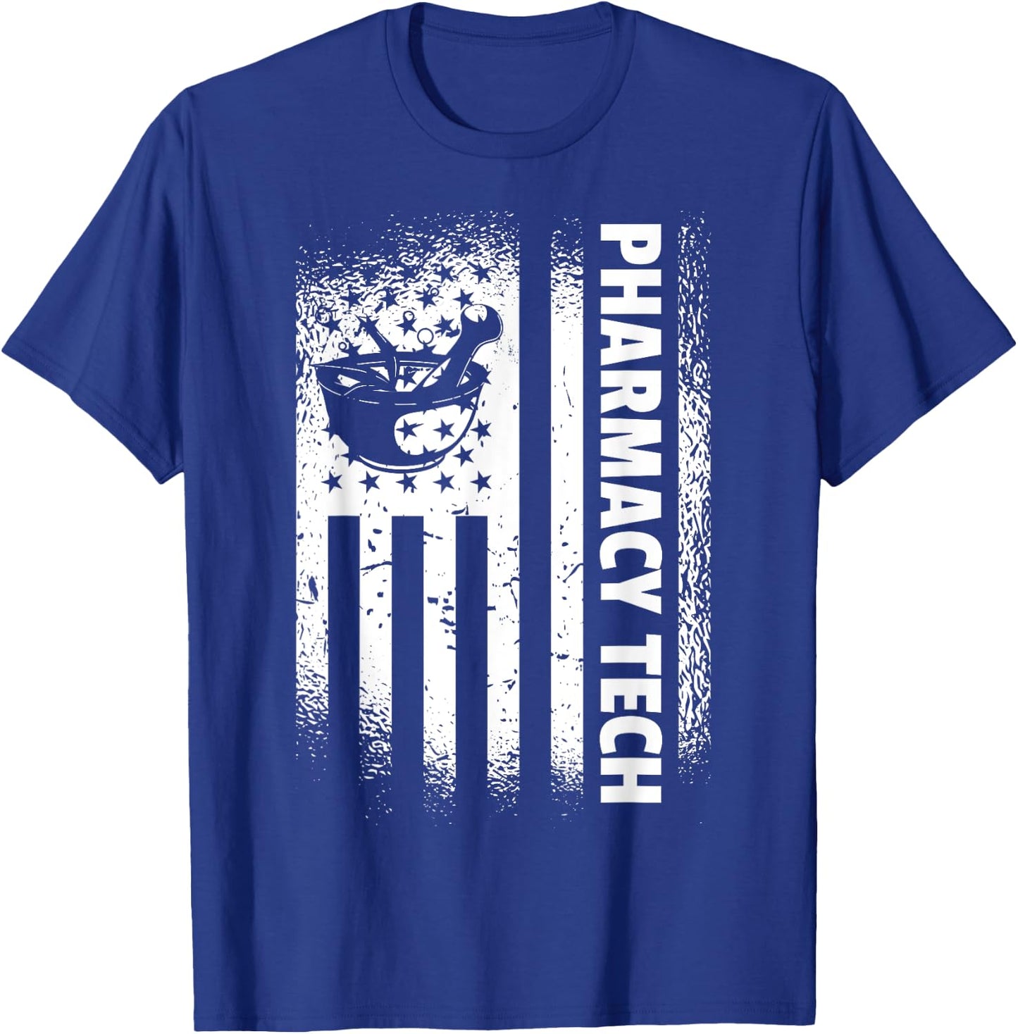 Pharmacy Technician American Flag Cute Pharmacy Technician T-Shirt - T-Shirt | Royal