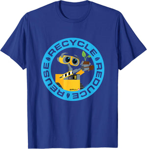 Wall-E - Recycle Reduce Reuse T-Shirt - T-Shirt | Royal