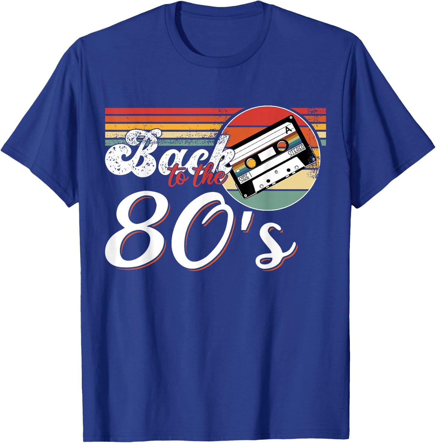 Eighties Back to the 80s Retro Cassette T-Shirt - T-Shirt | Royal