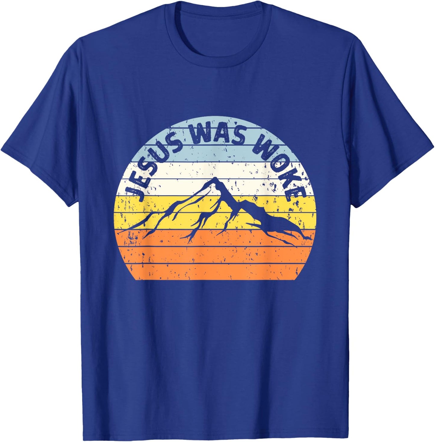 Sunset Vintage Jesus Was Woke T-Shirt - T-Shirt | Royal