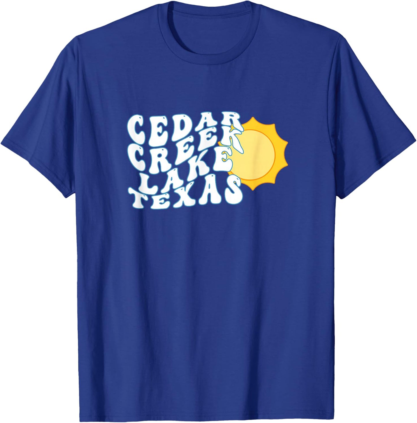 Cedar Creek Lake Texas TX Sunrise Vacation Souvenir T-Shirt - T-Shirt | Royal