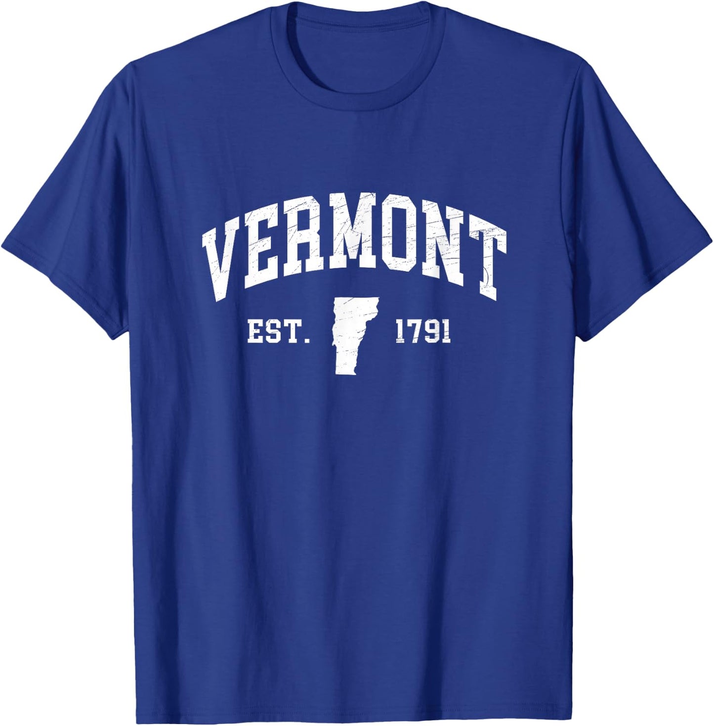 Vermont Est. 1791 - Distressed / Worn Design - Classic T-Shirt - T-Shirt | Royal