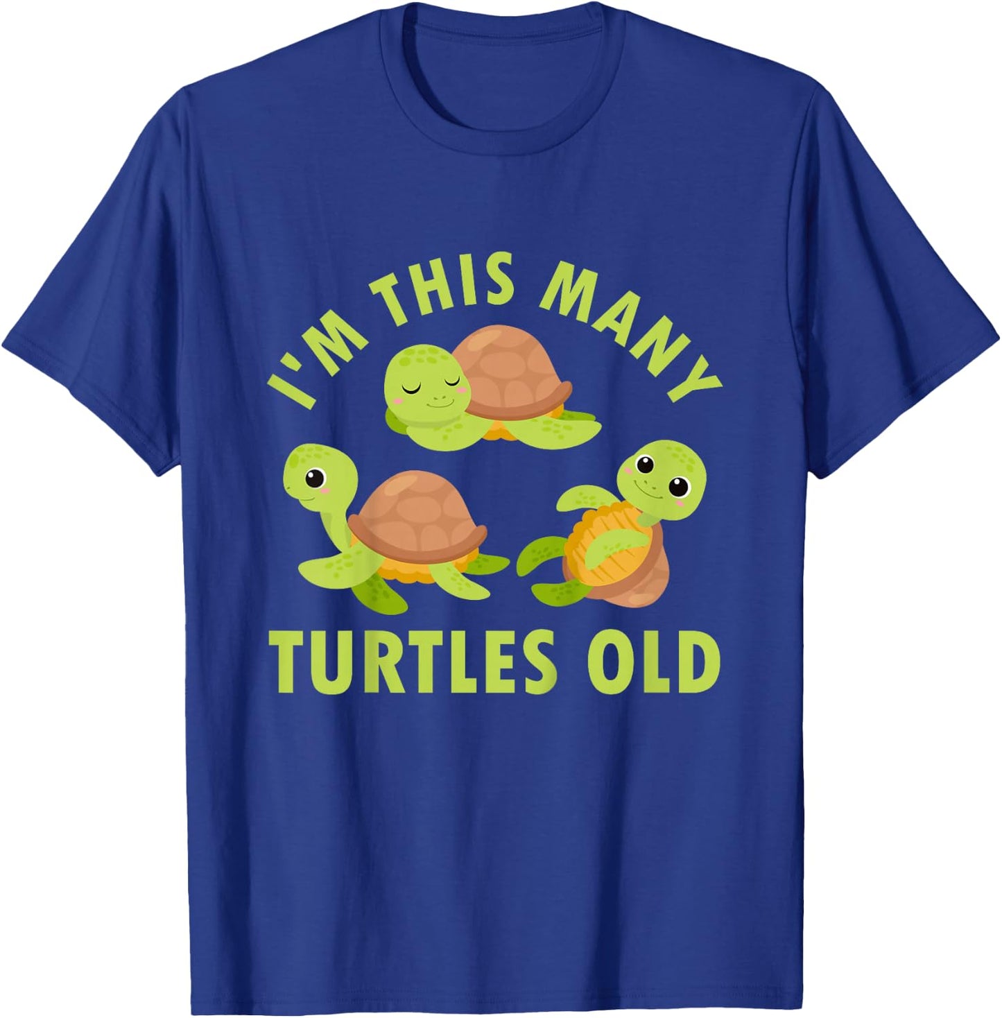 Kids 3 Year Old Boy Sea Turtles Old 3rd Birthday Kids T-Shirt - T-Shirt | Royal