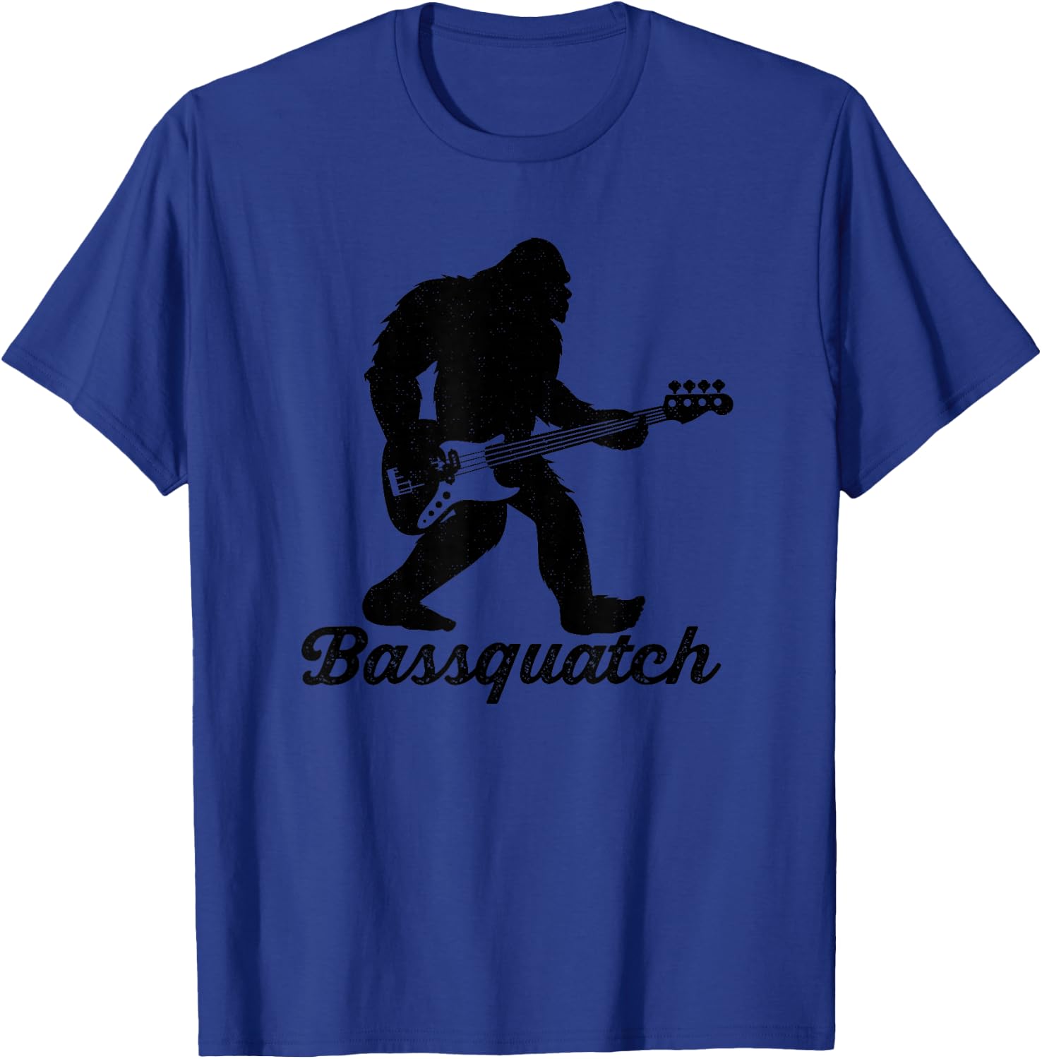 Bigfoot Bass Player Guitar Sasquatch Bassist Music Guitarist T-Shirt - T-Shirt | Royal