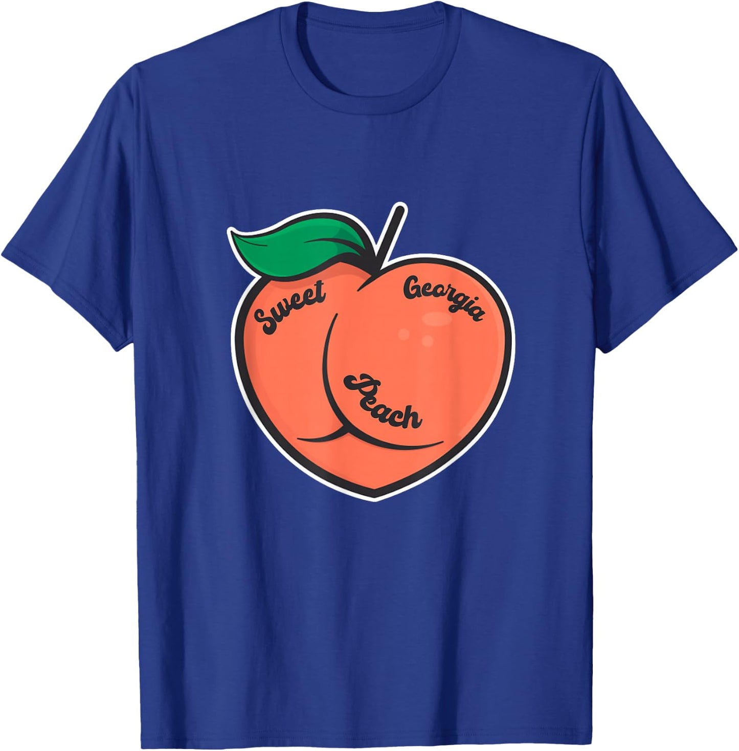 Sweet Georgia Peach Cute Peach With Heart Shaped Women Girls T-Shirt - T-Shirt | Royal