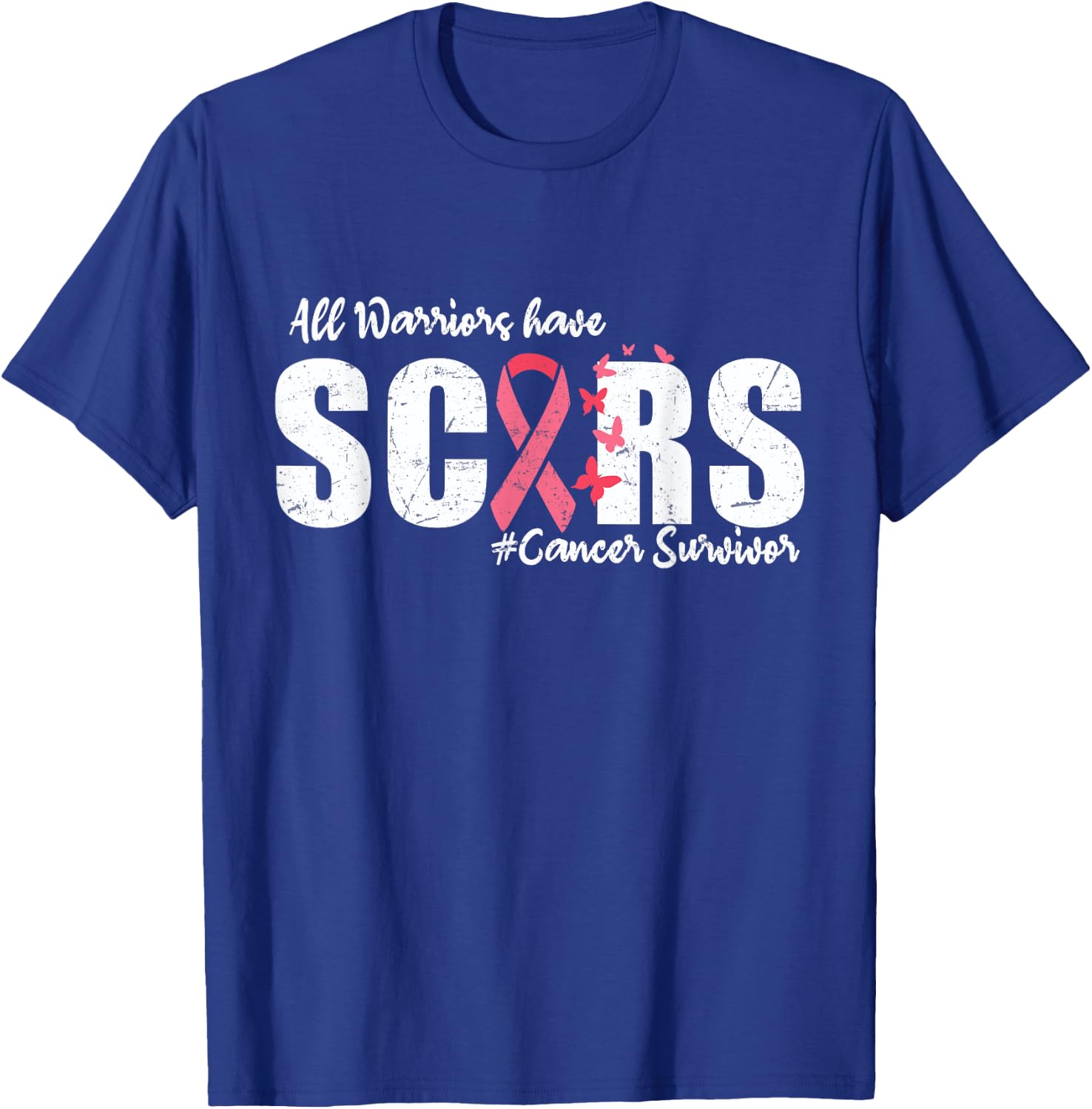 All Warriors Have Scars Cancer Survivor Breast Cancer Women T-Shirt - T-Shirt | Royal