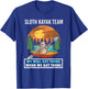 Funny Sloth Kayaking Art Women Kids Kayaker Crew T-Shirt - T-Shirt | Royal