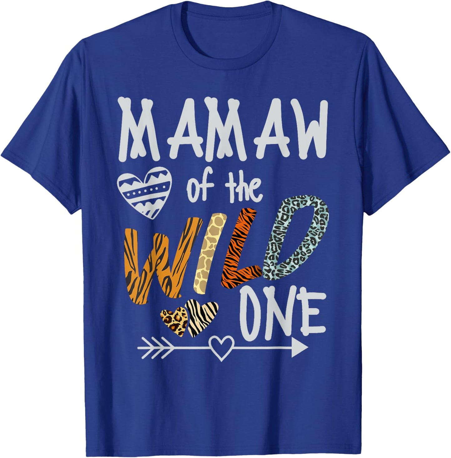 Mamaw of The Wild One Animal Safari 1st Birthday Theme T-Shirt - T-Shirt | Royal