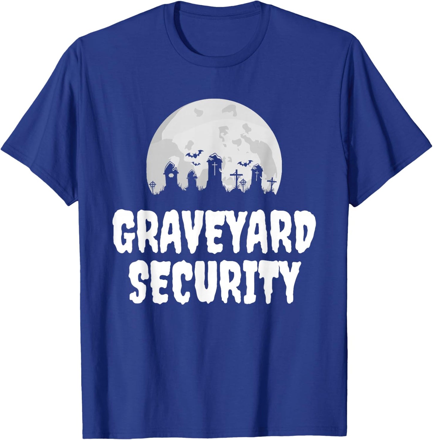 Halloween Graveyard Security Funny Zero Effort Lazy Costume T-Shirt - T-Shirt | Royal