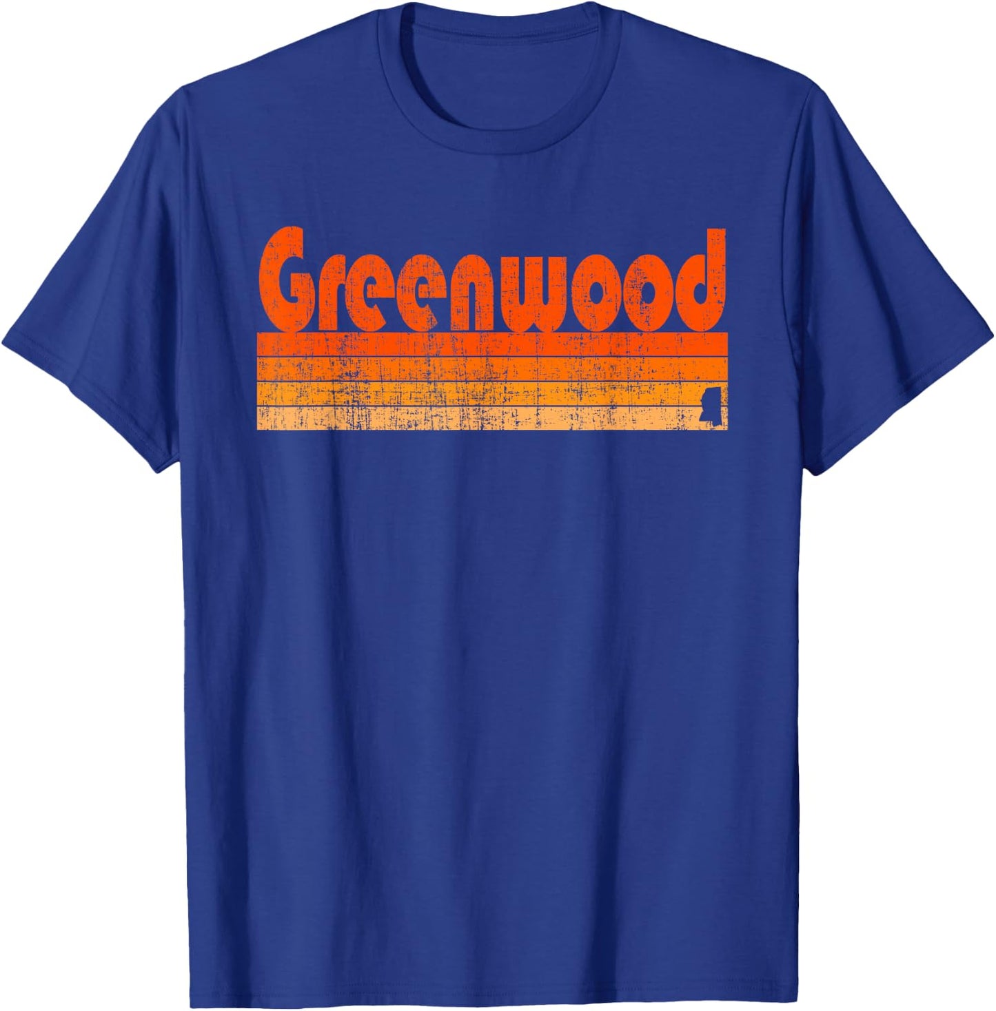 Greenwood, Mississippi Retro 80s Style T-Shirt - T-Shirt | Royal