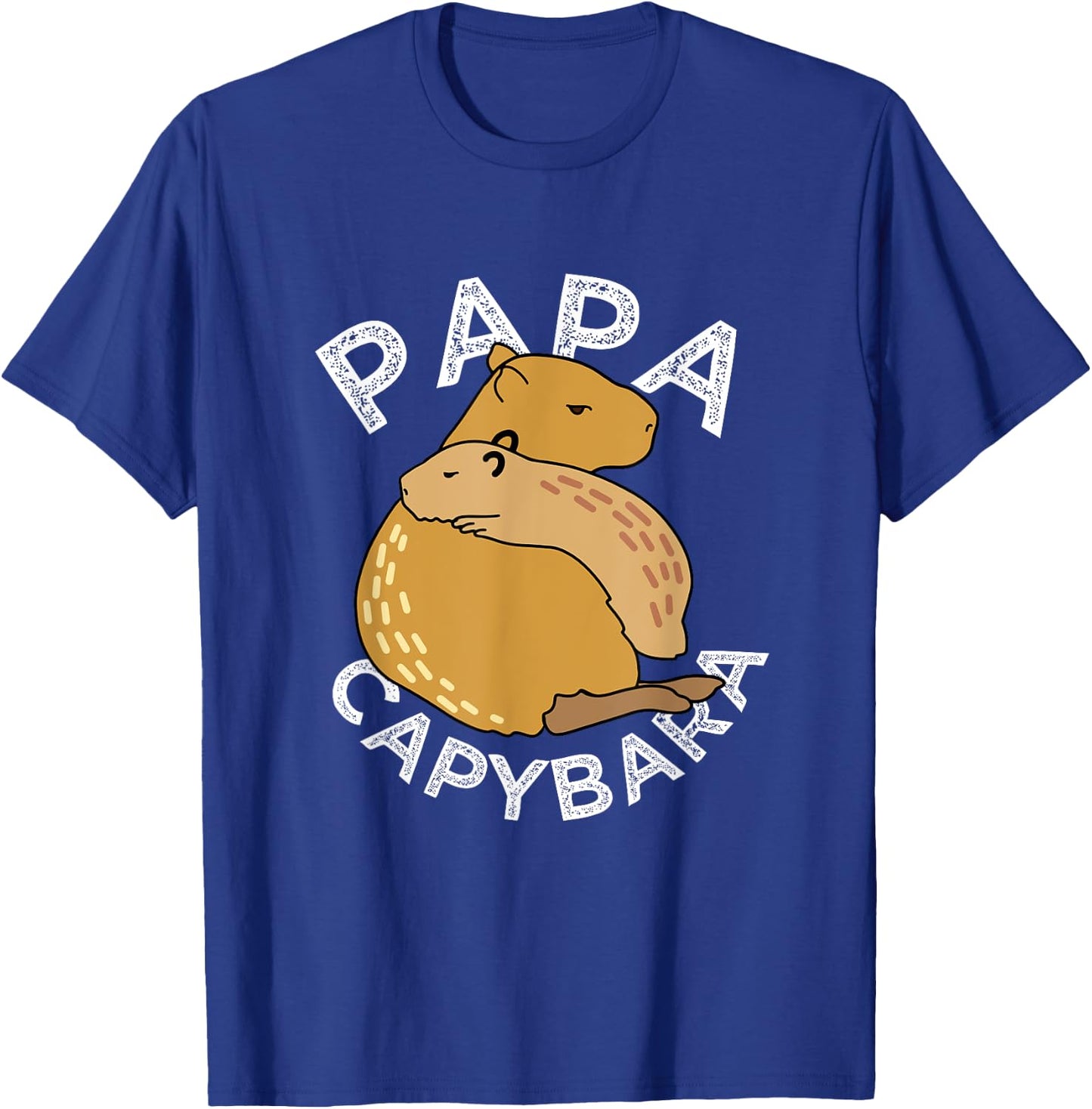 Capybara Animals Pet - Papa Capybara T-Shirt - T-Shirt | Royal