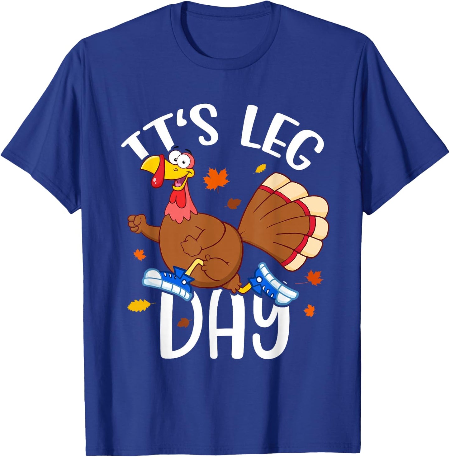 Turkey Trot Costume Kids Adults Thanksgiving Turkey Running T-Shirt - T-Shirt | Royal