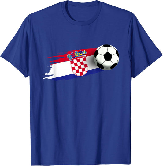 Croatia Flag Jersey Croatian Soccer Team Croatian T-Shirt - T-Shirt | Royal
