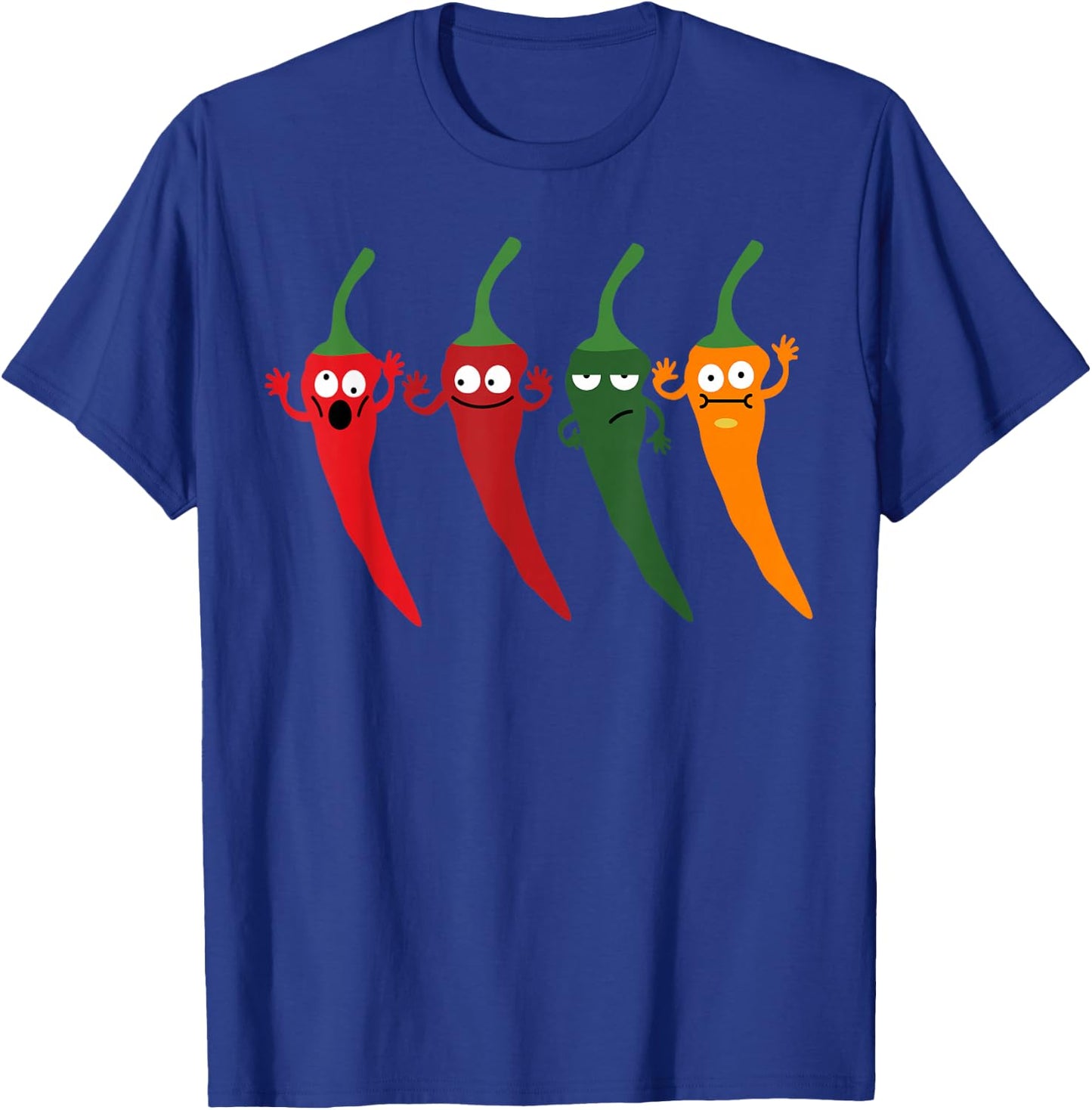Cayenne Pepper Hot -Colorful Chili Funny - Spicy Food Lovers T-Shirt - T-Shirt | Royal