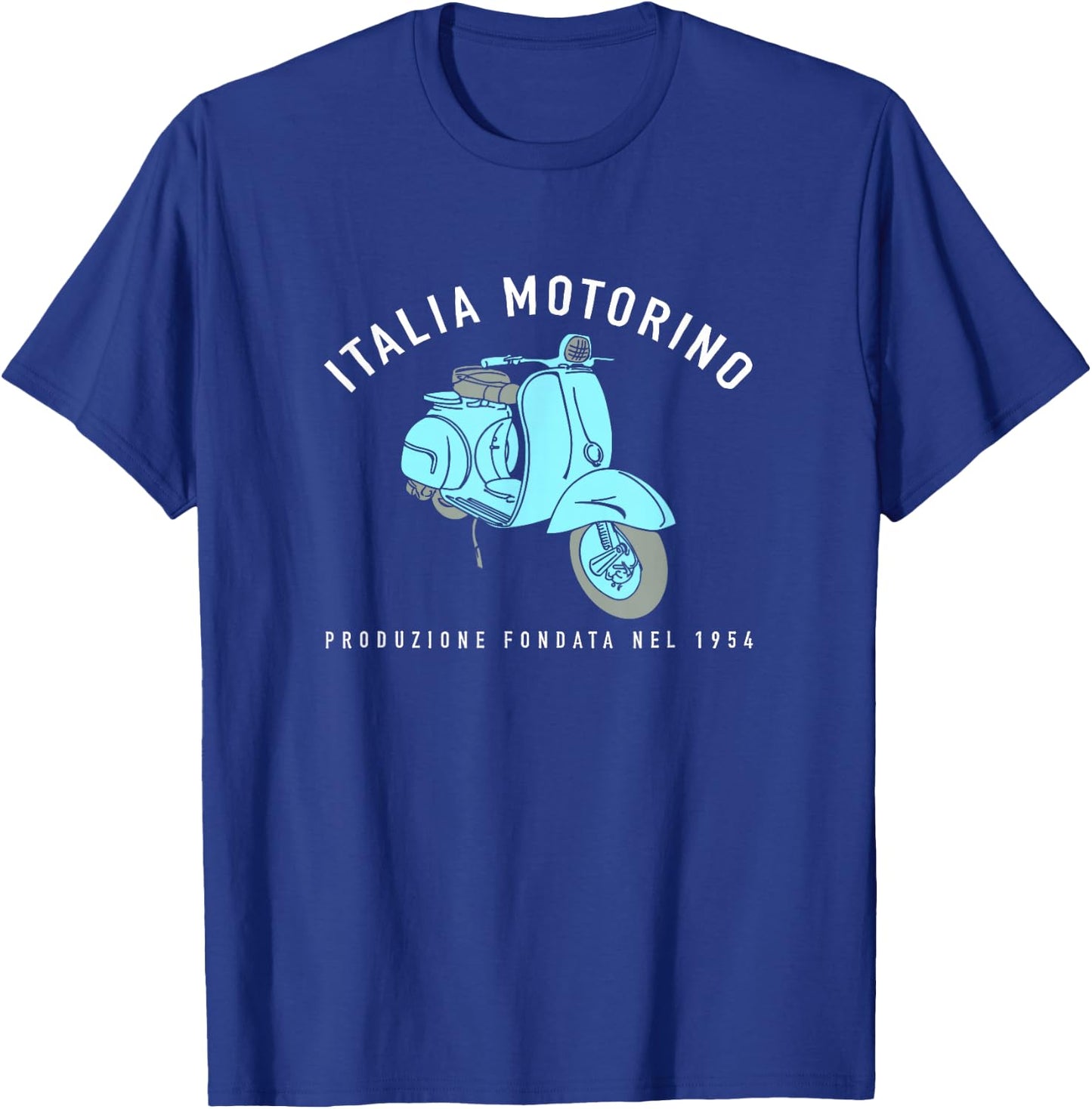 Italia Motorino - Vintage Italian Scooter Italian Flag T-Shirt - T-Shirt | Royal