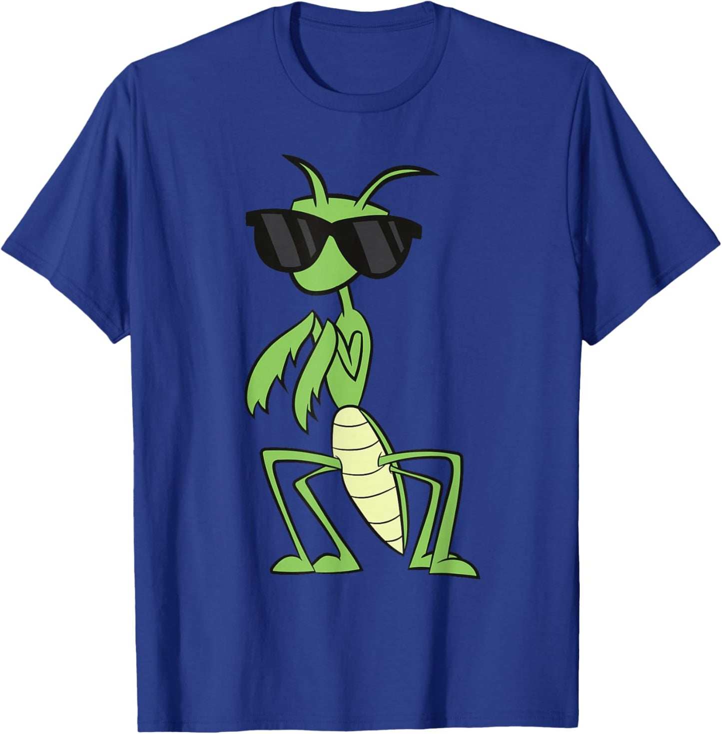 Praying Mantis With Sunglasses Grasshopper Praying Mantis T-Shirt - T-Shirt | Royal