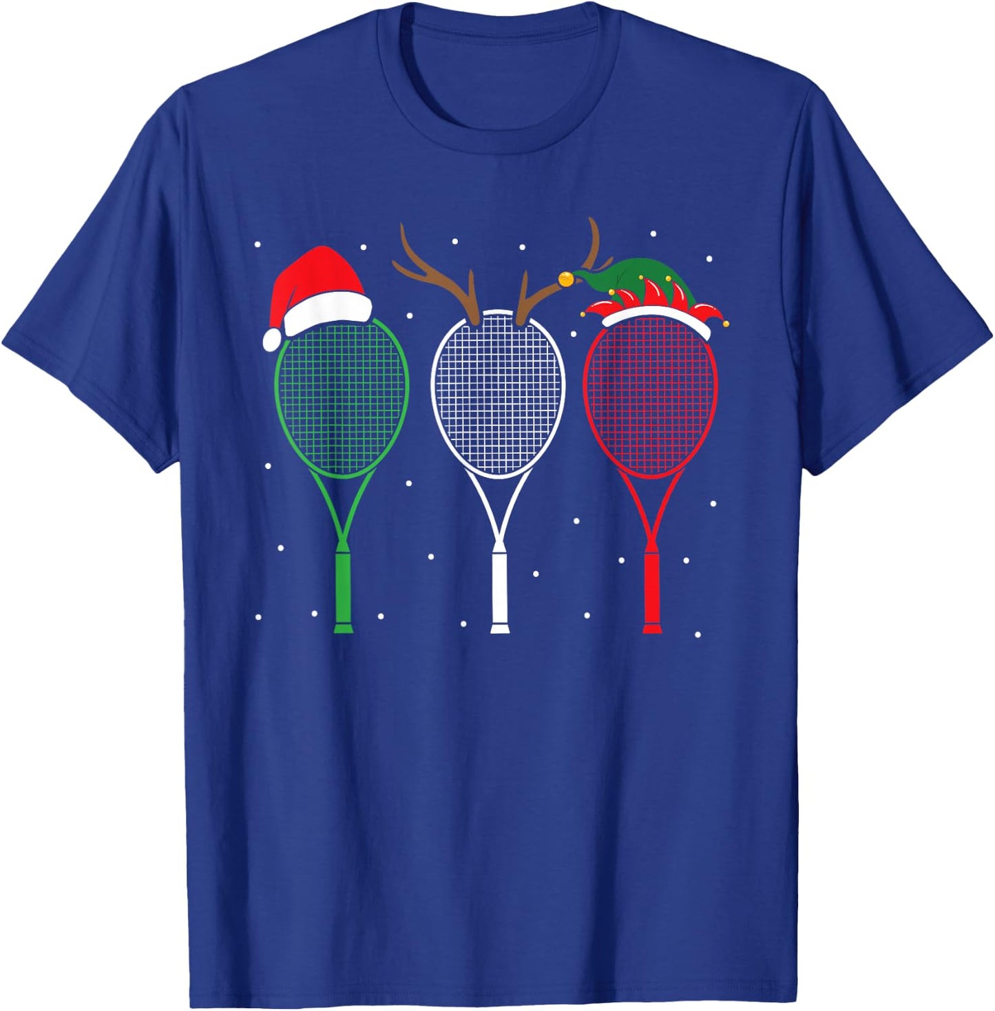 Tennis Player Sport Lover Merry Xmas Christmas Day T-Shirt - T-Shirt | Royal