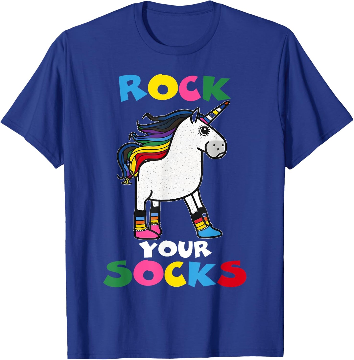 WORLD DOWN SYNDROME DAY Rock Your Socks Unicorn T-Shirt - T-Shirt | Royal