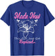 Cute Made New Baptism Shirt Girls Vintage Baptized Floral T-Shirt - T-Shirt | Royal