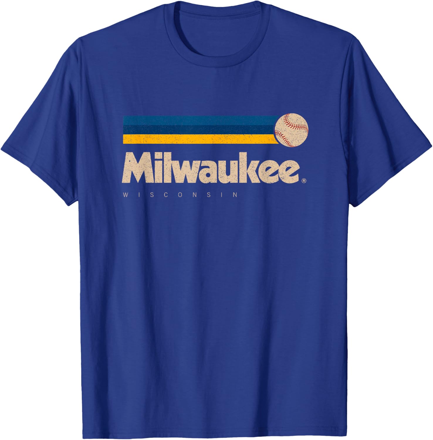 Milwaukee Baseball Softball Wisconsin Retro Milwaukee T-Shirt - T-Shirt | Royal
