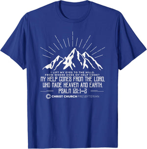 Christ Church Presbyterian Knoxville TN | Psalm 121 Front T-Shirt - T-Shirt | Royal