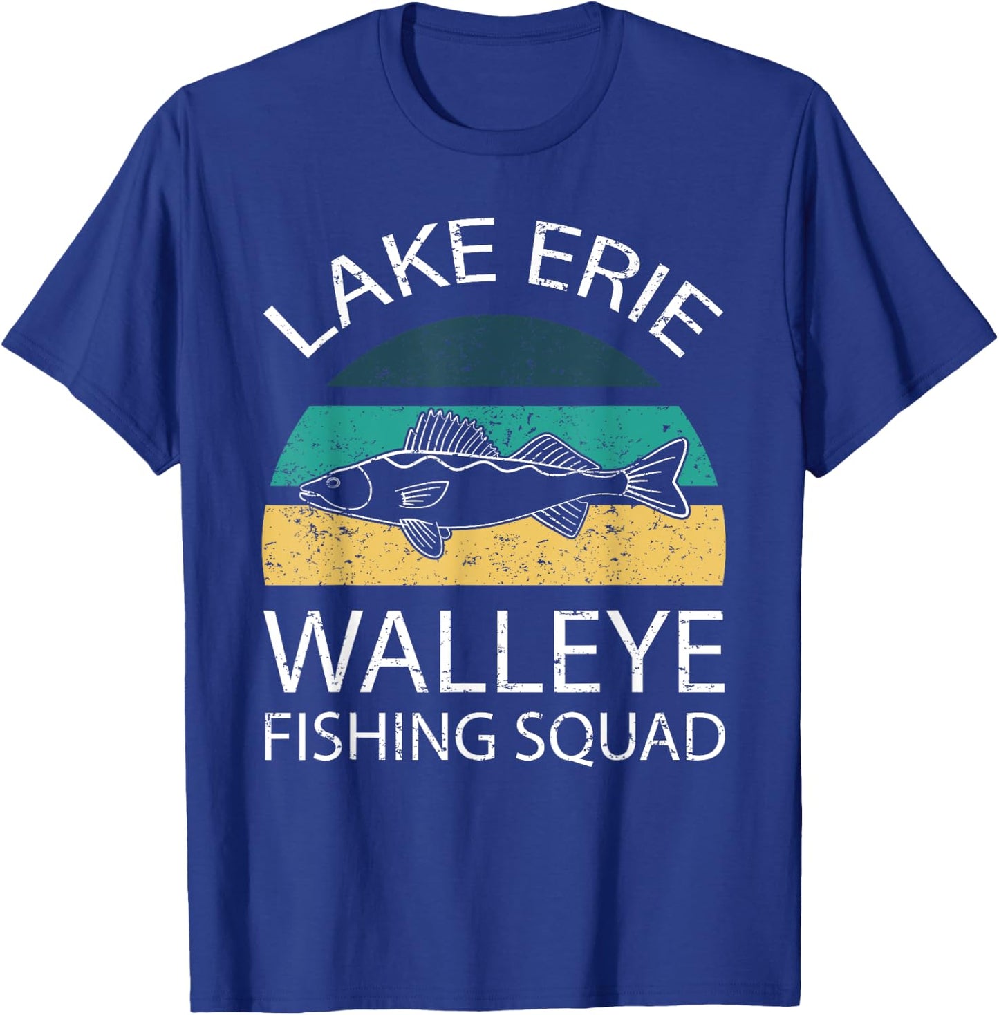 Walleye Fishing Squad Tournament Fishing Lake Erie T-Shirt - T-Shirt | Royal