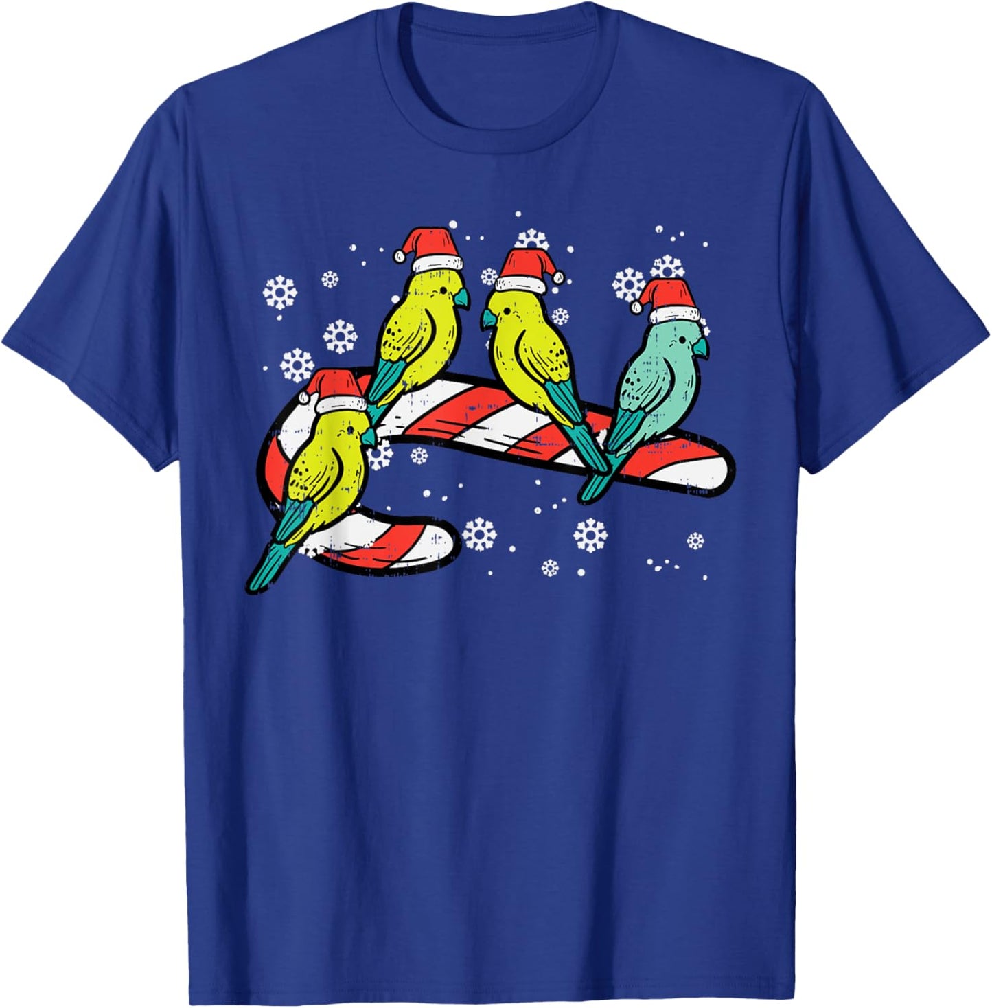 Christmas Parrots Birds Candy Cane Cute Xmas Men Women Kids T-Shirt - T-Shirt | Royal