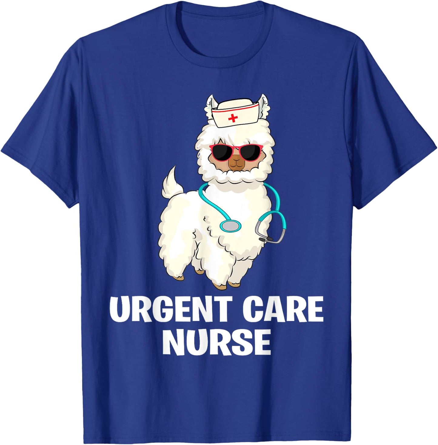 Funny Urgent Care Nurse Practitioner Llama ICU Nurse Llama T-Shirt - T-Shirt | Royal