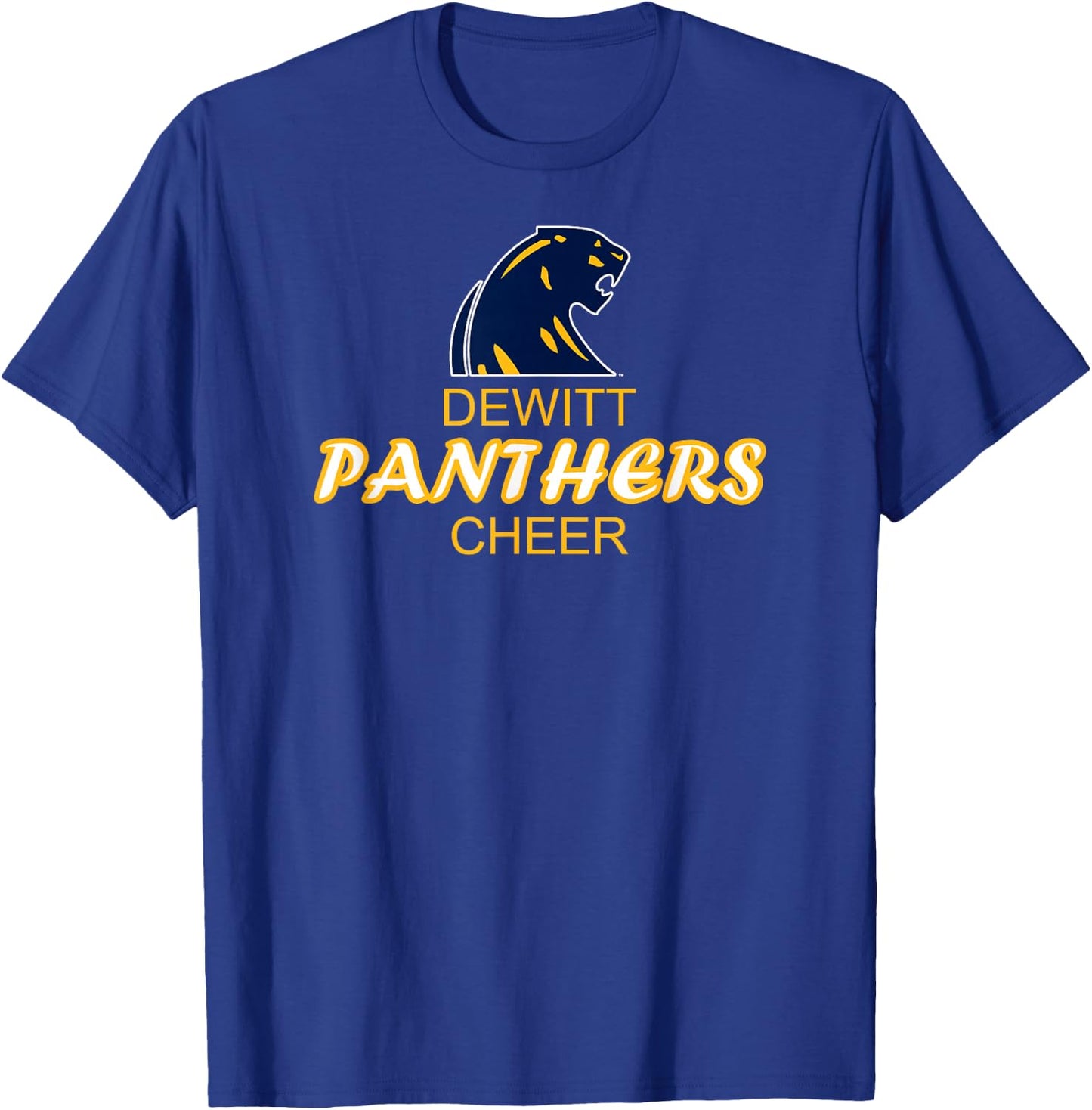 DeWitt High School Panthers Cheer T-Shirt - T-Shirt | Royal