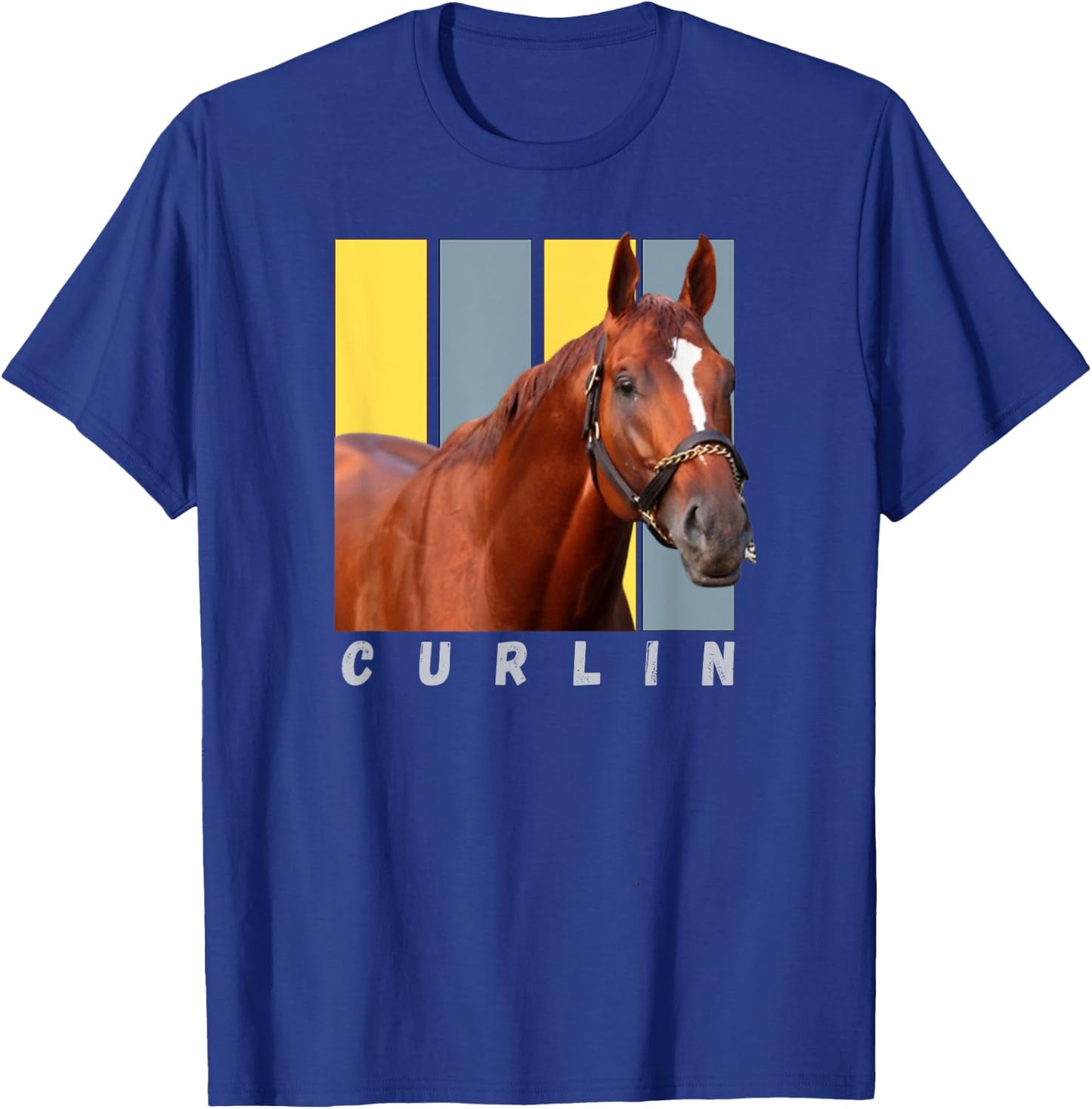 Curlin Horse, Horse Racing Shirt, Del Mar, Santa Anita Shirt T-Shirt - T-Shirt | Royal