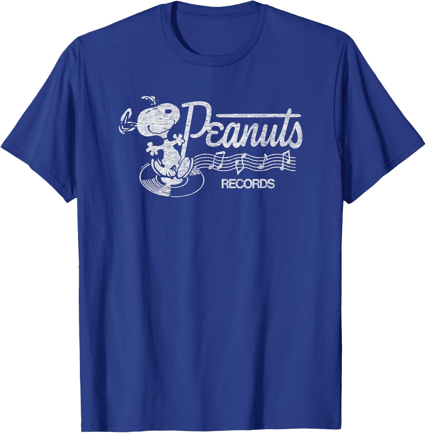 Peanuts - Records Dancing Snoopy T-Shirt - T-Shirt | Royal
