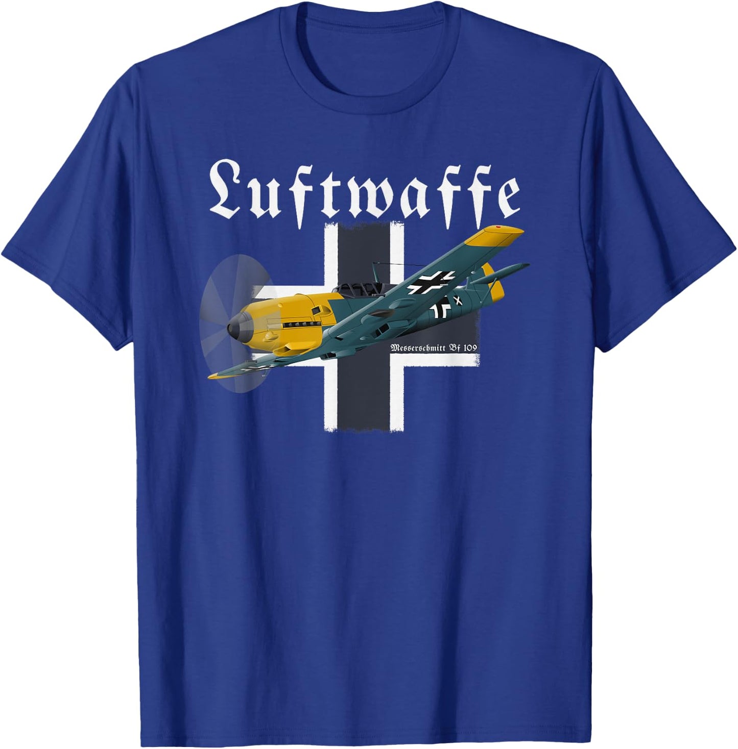 WW2 Aircraft Fighter I German Warbird I Messerschmitt BF-109 T-Shirt - T-Shirt | Royal