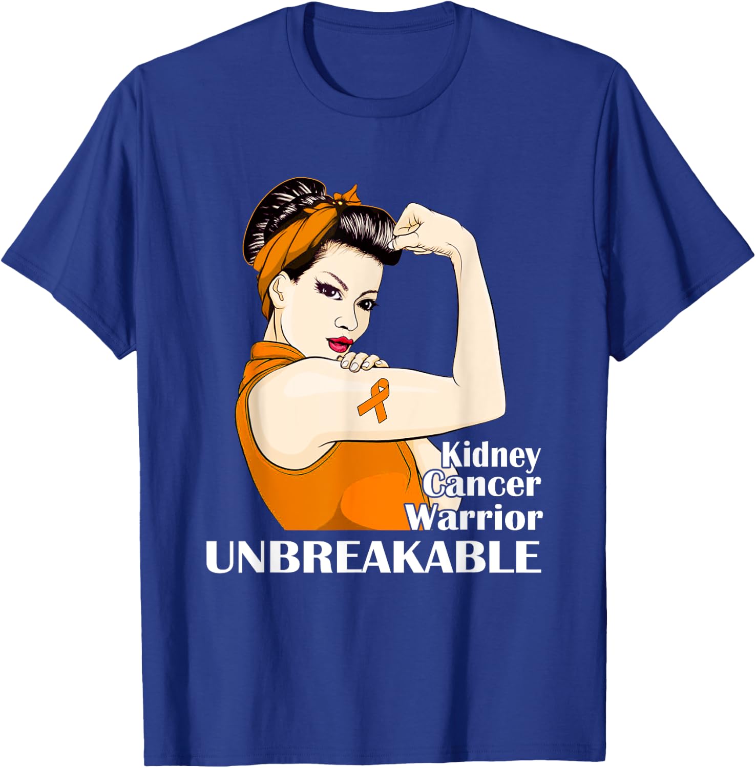 Kidney Cancer Awareness Warrior Unbreakable Survivors Girls T-Shirt - T-Shirt | Royal