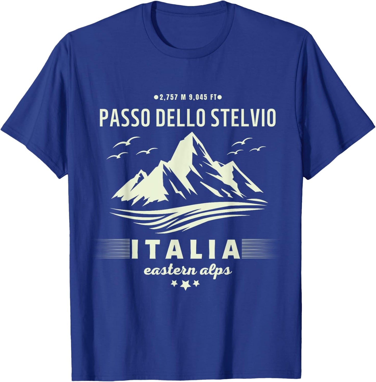 Italian mountain trip, Stelvio pass Strada Statale 38 T-Shirt - T-Shirt | Royal