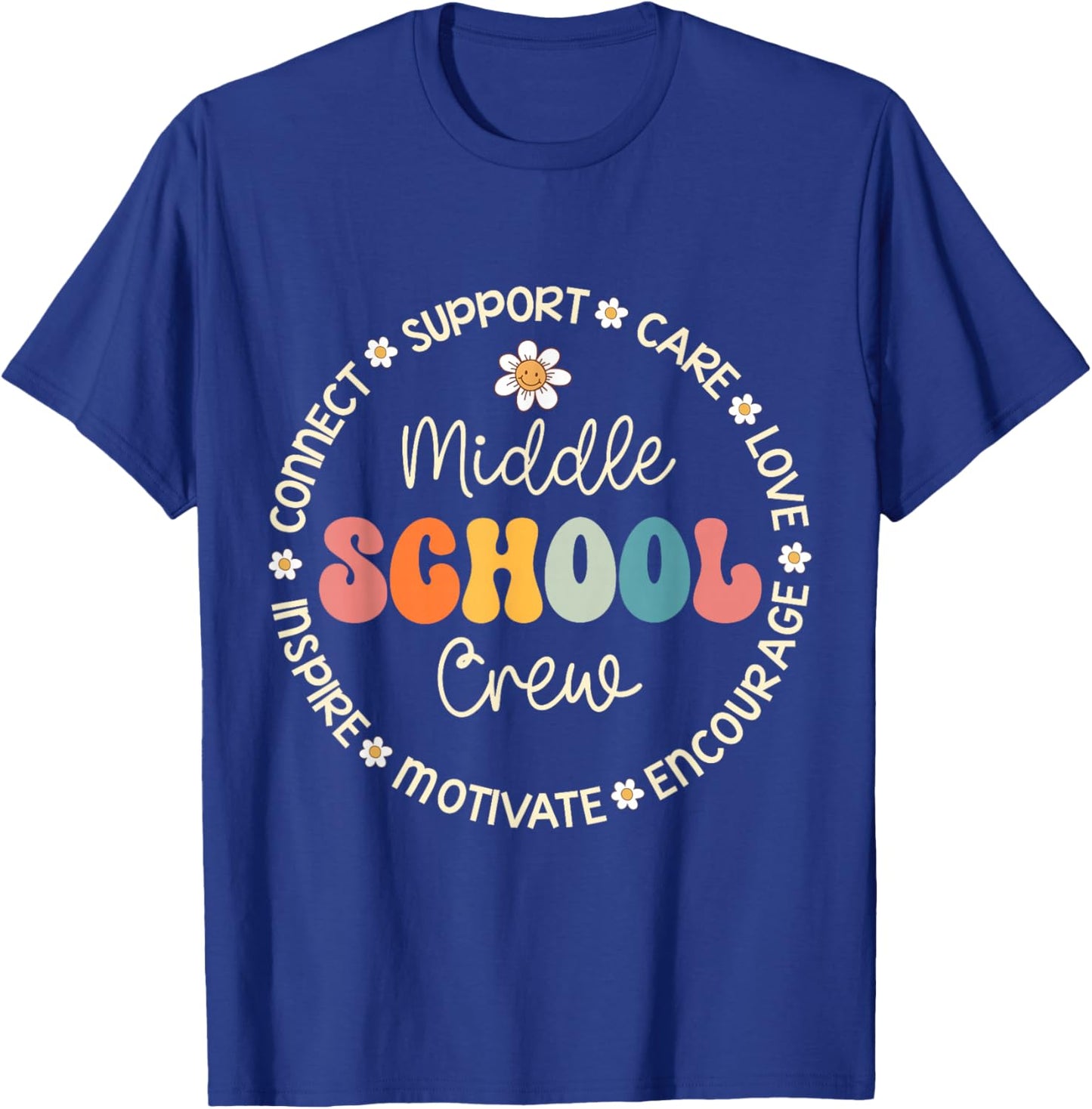 Middle School Crew Appreciation Week Back to School T-Shirt - T-Shirt | Royal