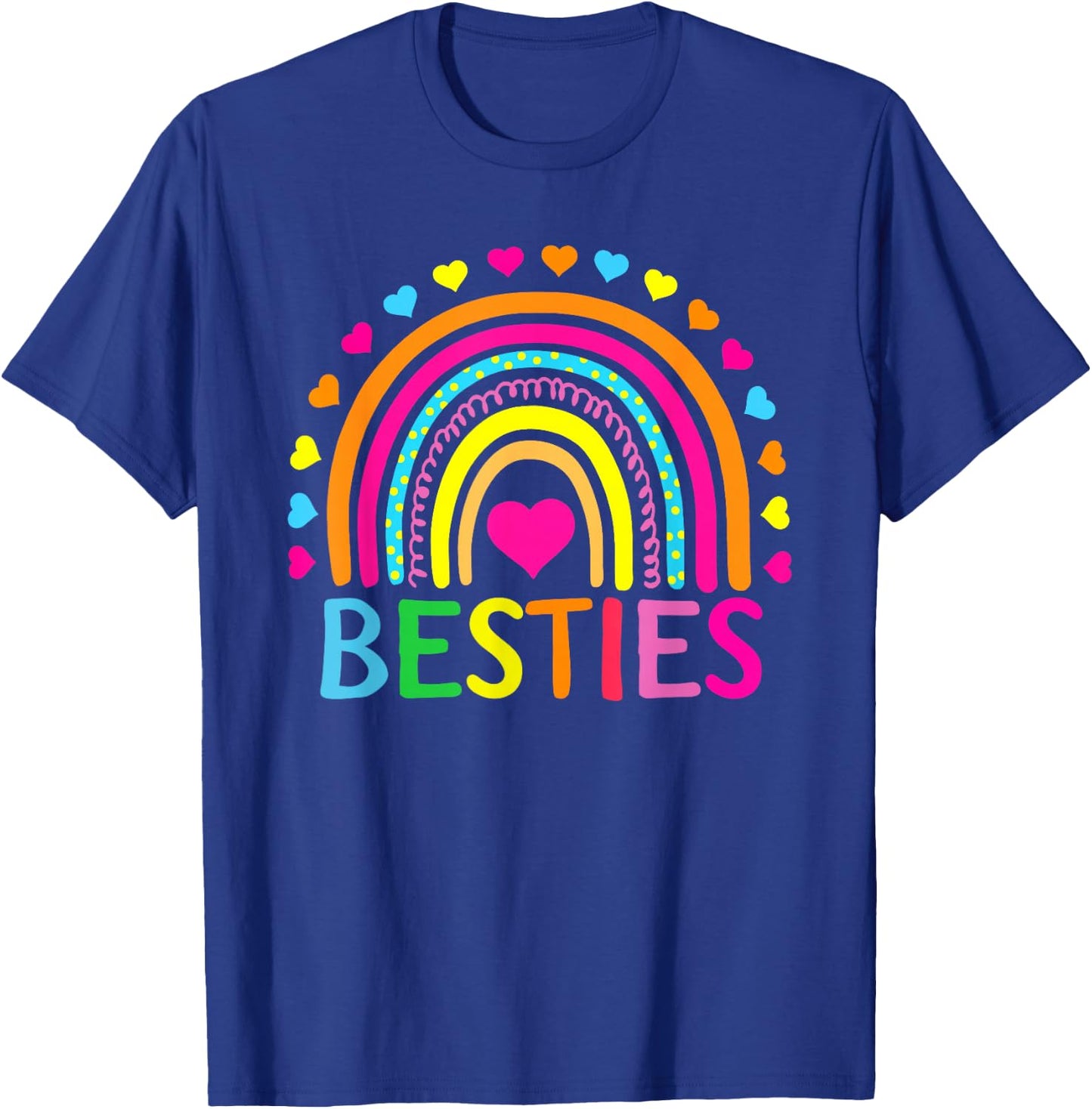 Besties BFF Rainbow Best Friends Bestie Friendship Gifts T-Shirt - T-Shirt | Royal