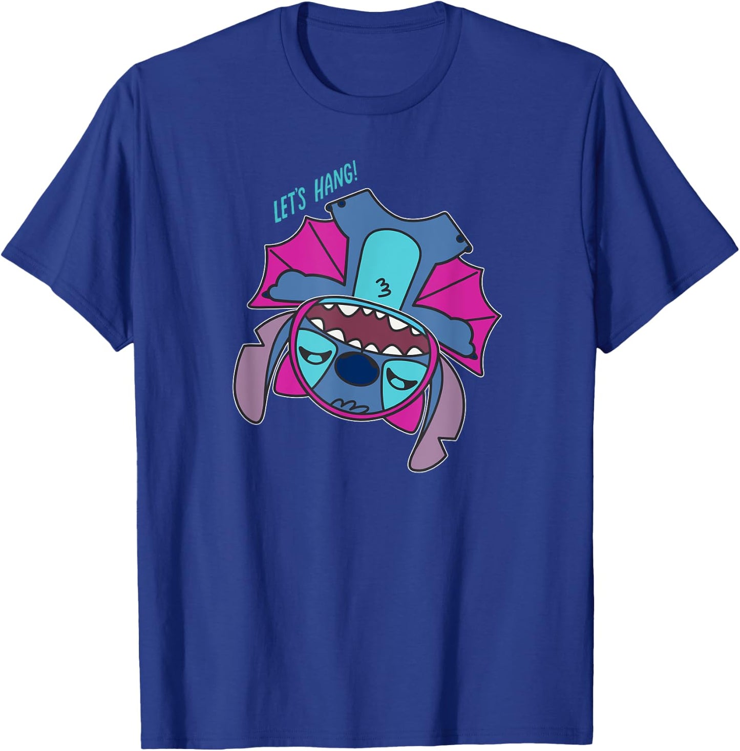 Amazon Essentials Stitch Halloween Bat Costume Let's Hang T-Shirt - T-Shirt | Royal