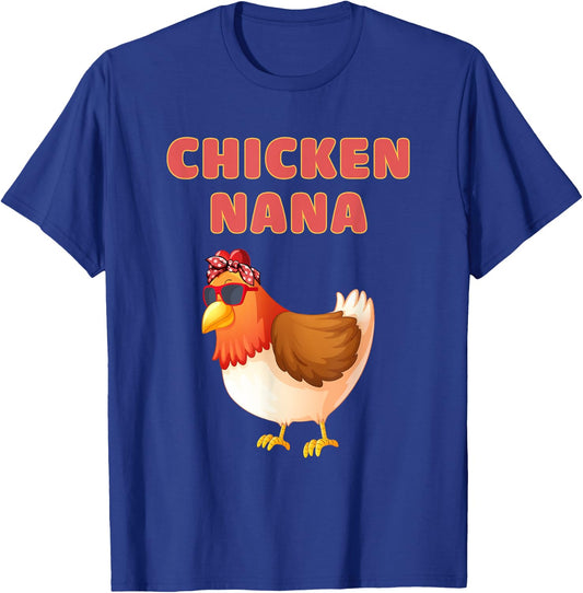 Chicken Nana Funny Chicken Grandma T-Shirt - T-Shirt | Royal