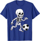 Spooky Skeleton Soccer Player For Boys Kids T-Shirt - T-Shirt | Royal